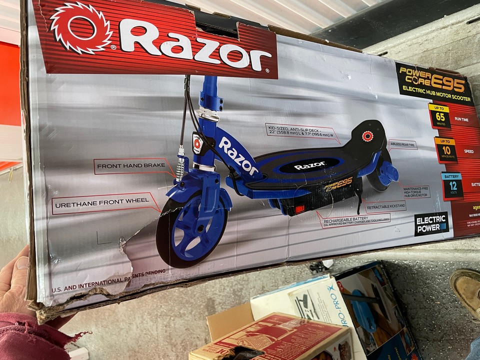 New, Razor Power Core E95 Electric Scooter, (Blue) New In Box eBay