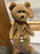Ty Beanie Babies Curly The Bear New With Tags And Plastic Protector