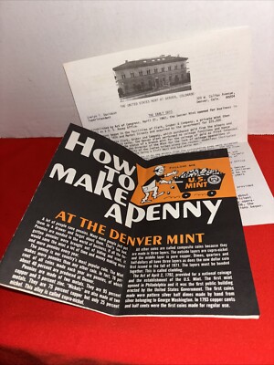 Vintage How To Make A Penny At The Denver Mint Cartoon Brochure- Estate Find