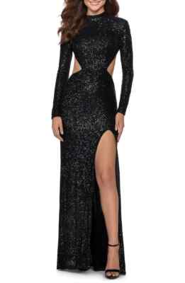 la femme black sequin dress La Femme 31681