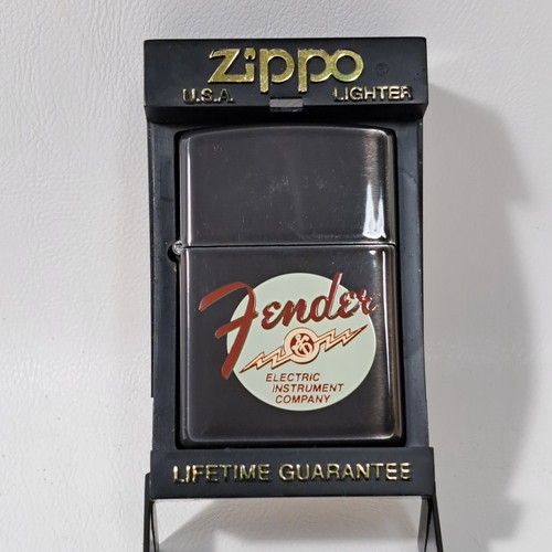 Zippo Lighter - Fender Electric Instrument Company - Sealed 1998 - Stratocaster