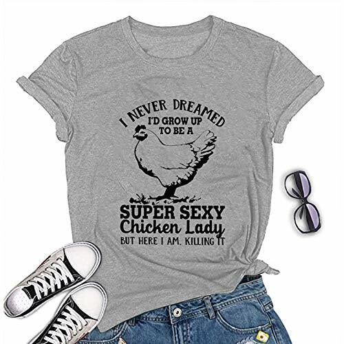 YourTops Women Funny Chicken Lady T 