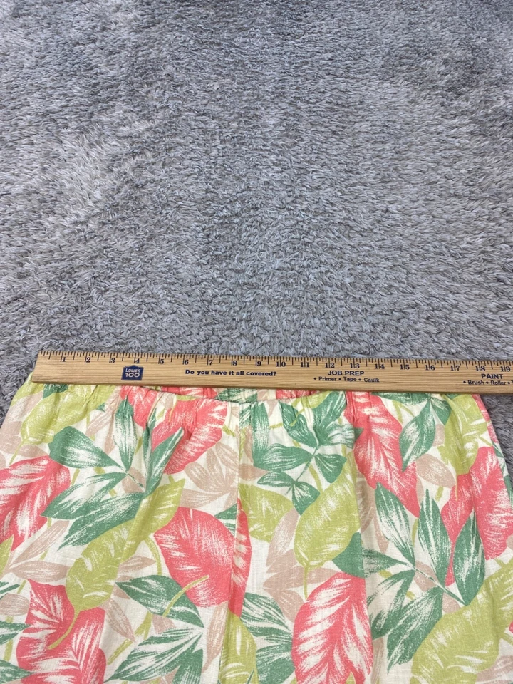 Preston York Suit Womens XL Floral LINEN Jacket Pants Tropical Hawaiian Set Vtg - Image 4 of 4