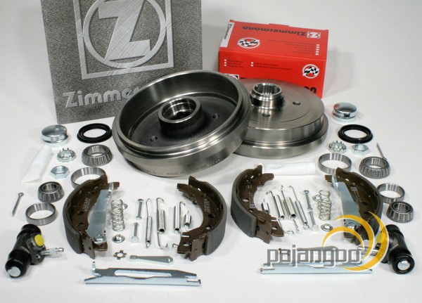 Zimmermann Trommelbremsen 180 Mm BeläGe Zylinder Radlager Hinten FüR Seat Arosa-image