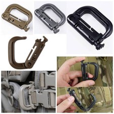 Attach Shackle Carabiner D-ring Clip Molle Webbing Backpack Buckle Snap
