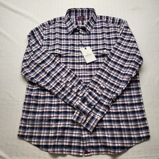 Untuckit Button Up Shirt Mens XL Slim Blue Pl...