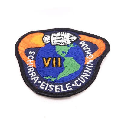 APOLLO 7 Vintage 70's 3 Inch Embroidered Patch NASA Schirra, Eisele, Cunningam