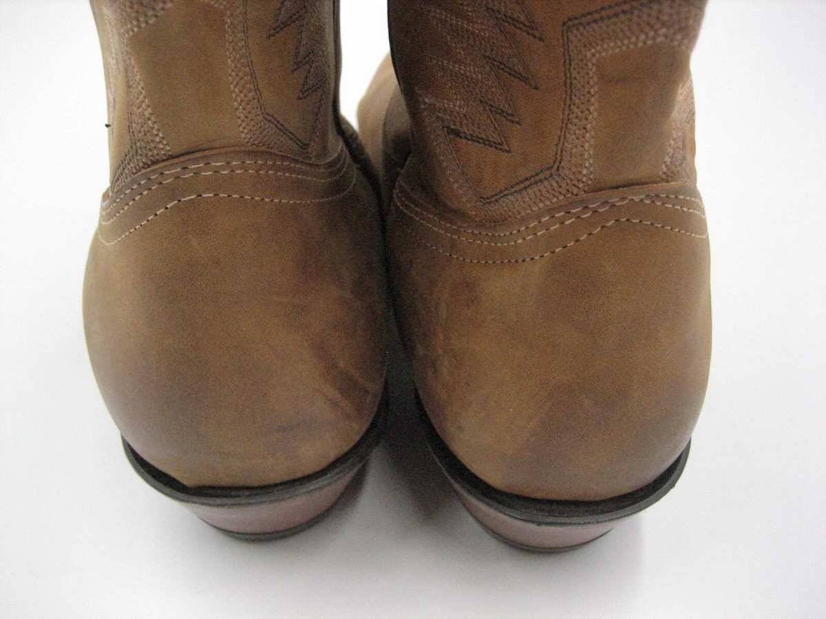 Boulet 1828 Amber Gold Leather Cowboy Boots Men’s 10 E – Vintage BOULET 1828 Amber Brown Leather Cowboy Western Boots Men main image 3