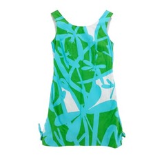 LILLY PULITZER Delia Shift Mini Dress Blue Green Dragonfly Hot Pink Zipper Sz 2