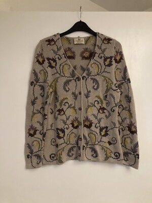 Spirit of the Andes 100% Alpaka Strickjacke Handmade in Bolivia Intarsia Gr. Small