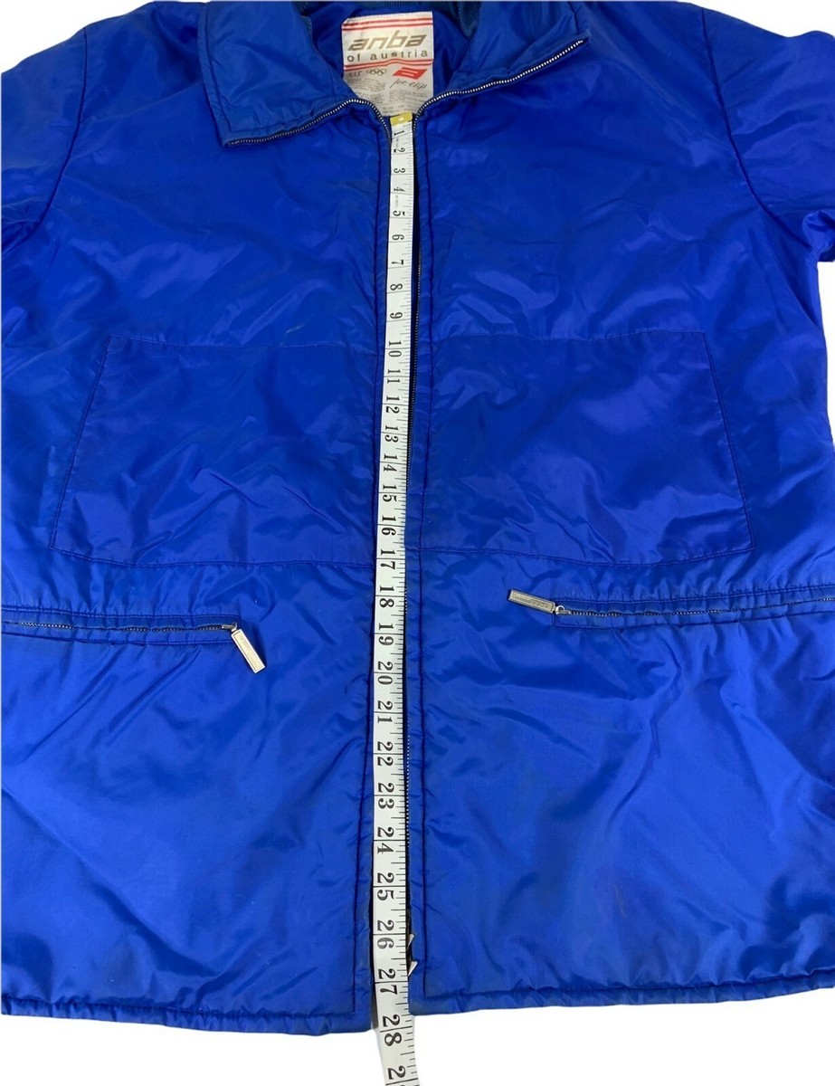 Vintage Anba of Austria Mens Jet-Clip Ski Jacket Size 44US Blue