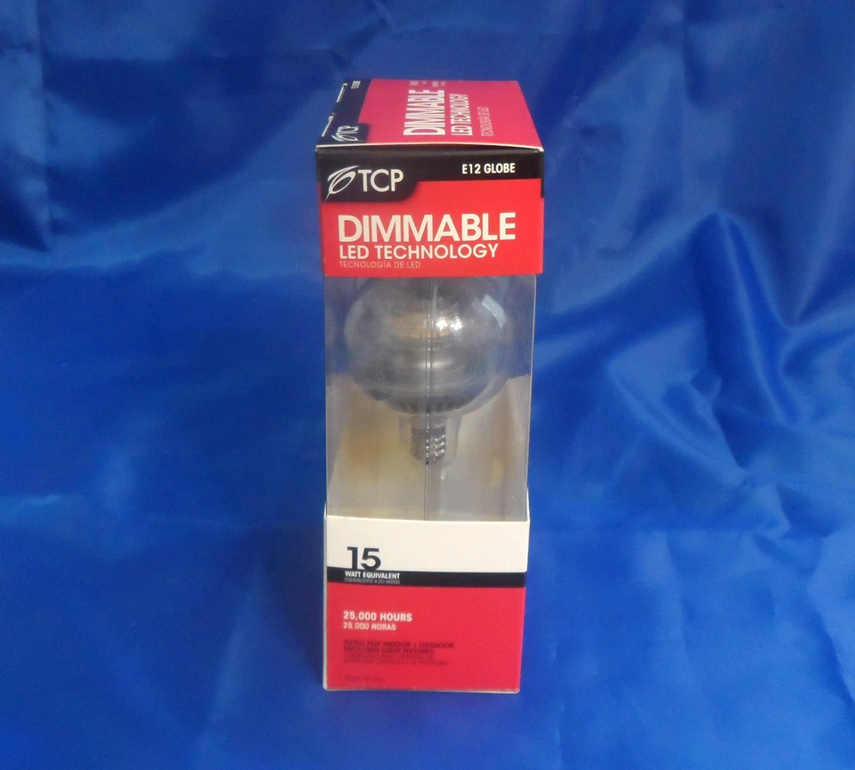 TCP E12 Globe Dimmable LED Technology 3 Watts Candelabra Base #RLDG163W30K2 - Image 4 of 4