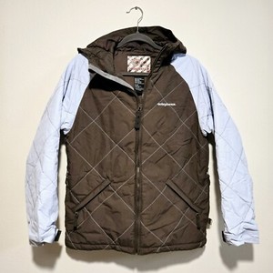 Quicksilver Winter Jacket Women L Snowboard Ski Hooded Insulated Parka Puffer 