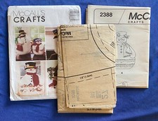 McCall's Crafts Snowman Christmas Sewing Pattern 2388 Ornament Stocking UNCUT