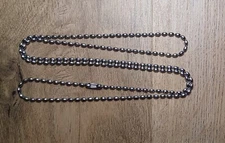 Silver Stainless Steel Rice Bead Stylish Fashion Military Dog Tag Chain Necklace