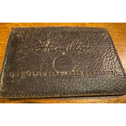 Vintage Hamilton Watch Inspector Case Brown Leather Winona Mn RR eBay