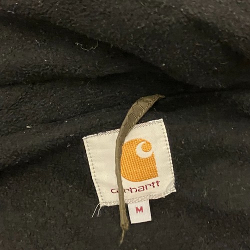 Carhartt Fellow Jacket Hooded Khaki Mens M Fleece Lined Full Zip - Picture 8 of 17