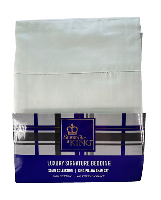 Sleep like a King Luxus Unterschrift Bettwäsche Kissen Sham Set, 400TC, Salbei