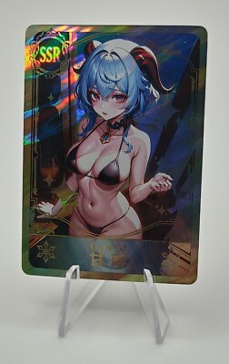 Karte Ganyu Genshin Impact Sexy ACG Goddess Story Waifu Card Prism Holo Foil