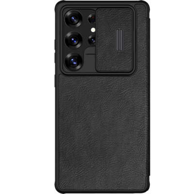 Handyhülle mit Klappe für Galaxy S25 Ultra Nillkin Case Cover Tasche Schwarz