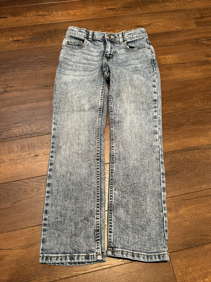 【WONDER WONDER】Washing Straight Pocket String Denim PT Wonder Nation Boys Size 8Distressed Straight Leg Denim Jeans