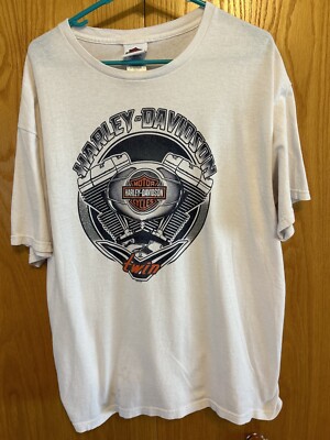 Harley Davidson Graceland Tshirt. Xlg. Front&Back Hit! Few Small Spots As Shown