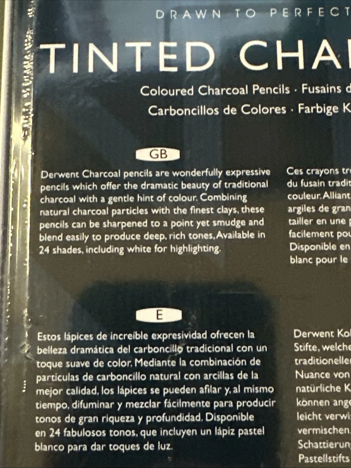 12 lápices de carbón tintado Derwent Foto 3 de 4