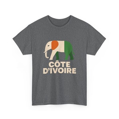 Ivory Coast Elephant Shirt, Côte d Ivoire Flag Ivorian Soccer Fans T-Shirt