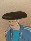 Vintage Japanese Silk Painting Jinrikisha Rickshaw Signed Hiromine 廣嶺 Nihonga  — photo 4