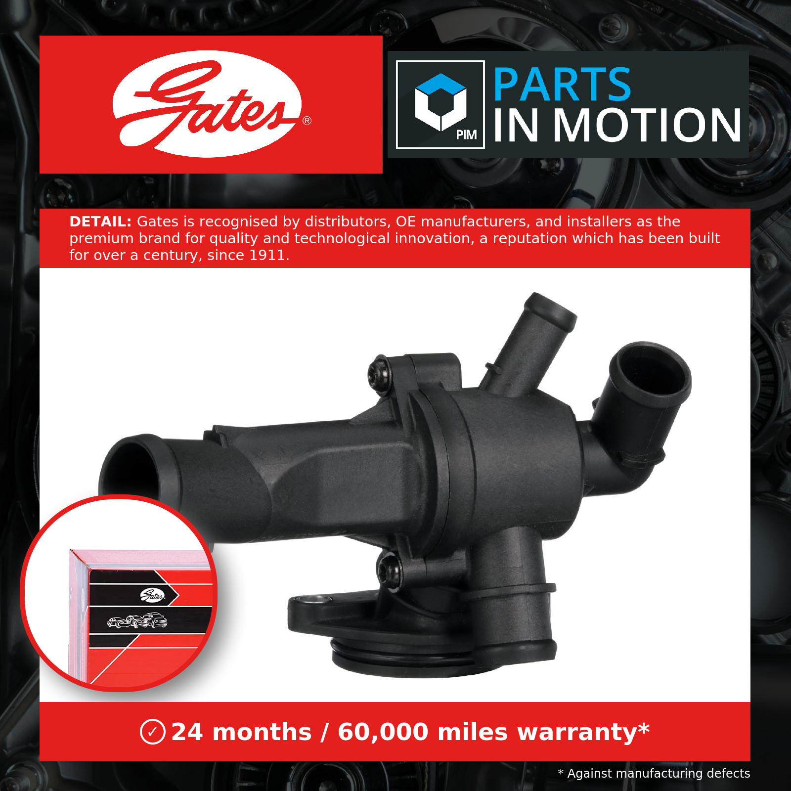 GATES TH65887G1 Thermostat, coolant for SEAT,SKODA,VW - Image 9