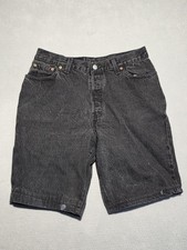 Vintage Levi’s 17501-0660 Black Denim Shorts Women’s 15 M Made in USA 90s