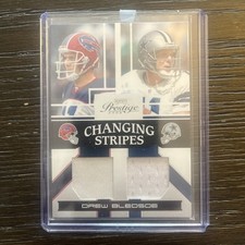 Drew Bledsoe 2006 donruss playoff prestige changing stripes jersey card /250