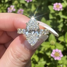 7.80Ct Marquise-Cut VS1 Lab Grown Diamond Sol...