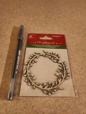Little Birdie~Christmas/Wreath~Chipboard Embellishment for scrapbooking