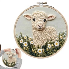 Beginner Punch Needle Kit Cute Cartoon Embroidery Punch Needle Craft Set