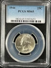 1944  25C Washington Quarter Dollar PCGS MS65   33932652