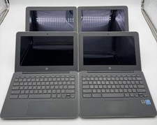 Lot of 4 HP Chromebook 11 G7 EE Intel Celeron N4000 32GB