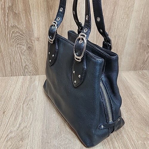 Alexa Model Designer COLE HAAN Black Leather Purse Shoulder Satchel Bag - Picture 5 of 20
