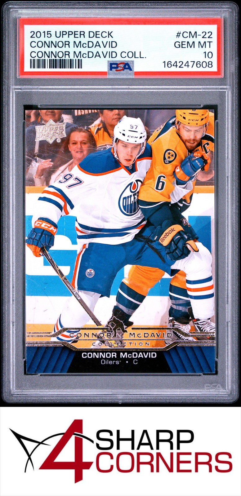 2015 UPPER DECK CONNOR McDAVID COLLECTION #CM-22 RC PSA 10 view 1