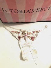 VS For Love & Lemons Sienna Embroidered Thong Panty Size Large NWT