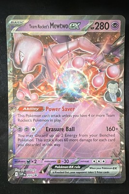 Team Rocket's Mewtwo ex 205 Jumbo Cards Holo