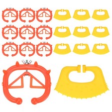 20-Pack Plastic Cow Nose Rings Set for Calf Cattle Orange/Yellow
