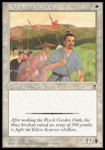 Volunteer Militia - Portal Three Kingdoms #30/180 MTG Magic The Gathering - Picture 1 of 1