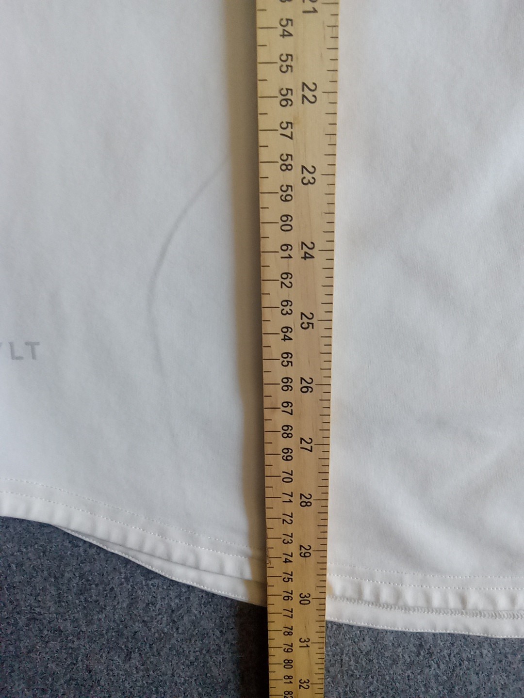 BYLT Shirt Men's Large Drop Cut Lux Long Sleeve Stretch Performance Cream EUC