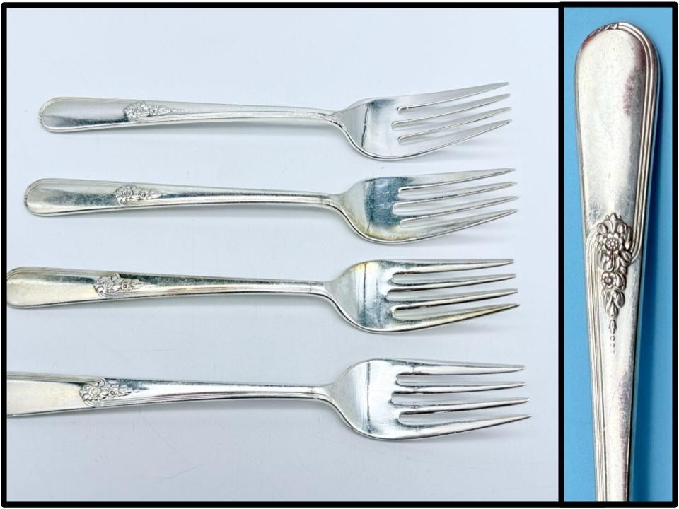 4 Vintage International Silverplate Holmes & Edwards "Youth"
