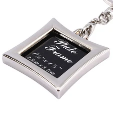 Lovely Mini Metal Alloy Insert Photo Picture Frame Keychain Keyring Decoration