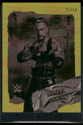2025 Cactus Jack WWE Damian Priest #RDR-45 Rodeo Rebels Gold Refractor /50