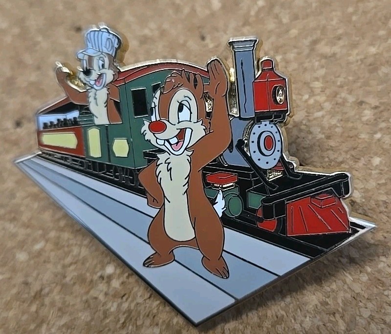  WDI Disneyland Railroad 55th Anniversary Chip and Dale Pin 2010 LE 300 MOG  C&D
