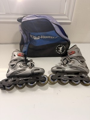 Roller Derby Europa ABEC-3 Racing Rollerblades (Size 8 Roller Skates W/ Bag