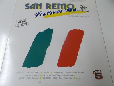 72474 - SAN REMO FESTIVAL '89 - 1989 CBS VINYL LP: ANNA OXA, MIETTA, PAOLO TURCI